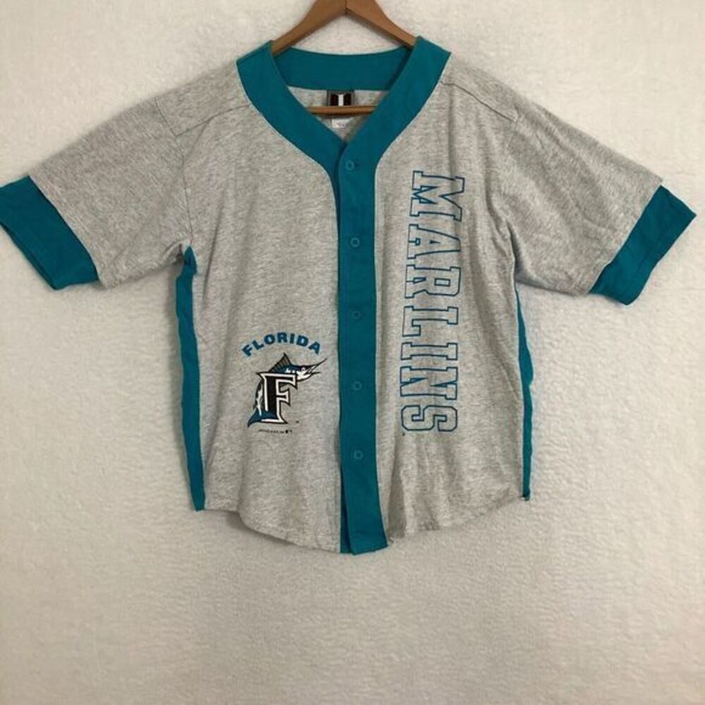 Florida Marlins Gray and Blue Jersey